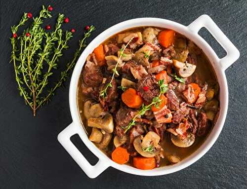 L’estouffade de bœuf, carottes et cèpes