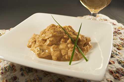 Fricassée de volaille au vin blanc et ses petits légumes