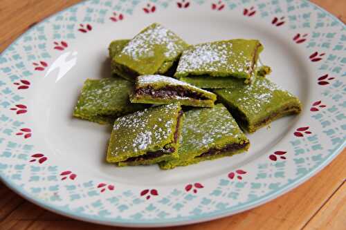 Coussins au thé matcha et chocolat