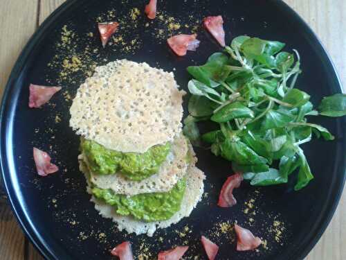 Guacamole version antillaise et tuiles au Parmesan