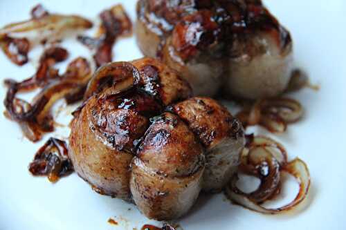 Paupiettes de veau laquées au vinaigre balsamique