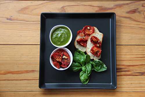 Pesto et tomates confites