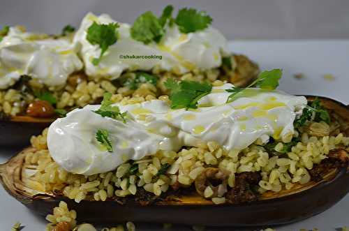 Aubergines à la chermoula, boulgour et yaourt, de Yotam Ottolenghi