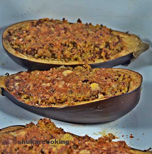 Aubergines farcies au quinoa - Shukar Cooking