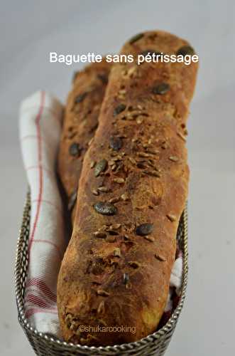 Baguette, sans pétrissage, recette facile