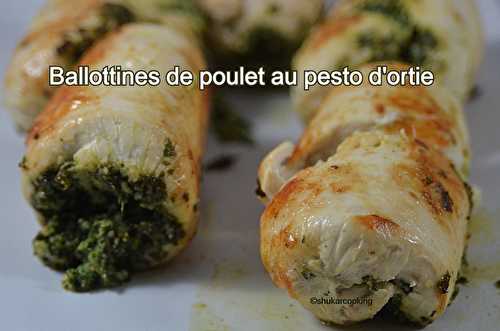 Ballottines de poulet au pesto d’orties