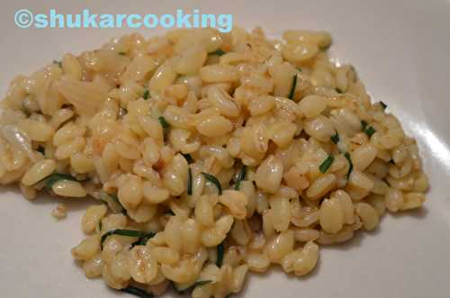  Blé façon risotto au citron vert et aux herbes - Shukar Cooking