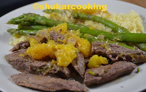 Bœuf aux asperges et à l’orange - Shukar Cooking