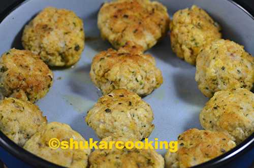 Boulettes de poisson, curcuma, citron et gingembre