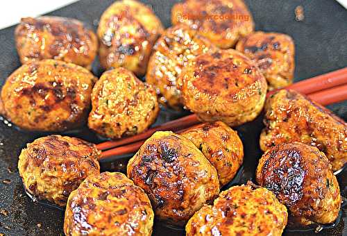 Boulettes de poulet sauce soja caramélisée