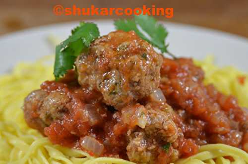 Boulettes de veau au cumin et coriandre