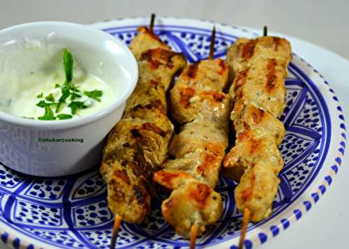 Brochettes de dinde marinée à la libanaise