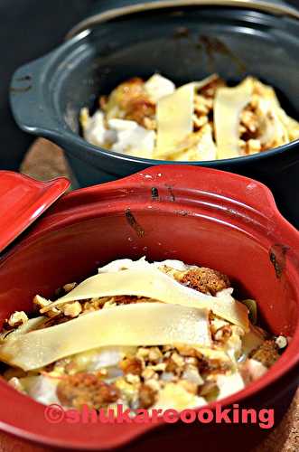 Cabillaud et pomme de terre au thym en crumble de noix