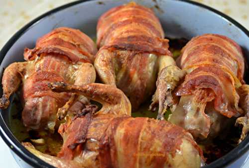 Cailles farcies au fois gras et aux pommes