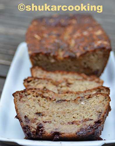 Cake à la banane chocolat sans gluten