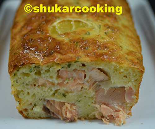 Cake saumon, citron et ciboulette