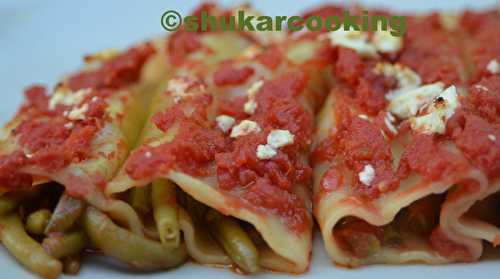 Cannelloni aux haricots verts et feta