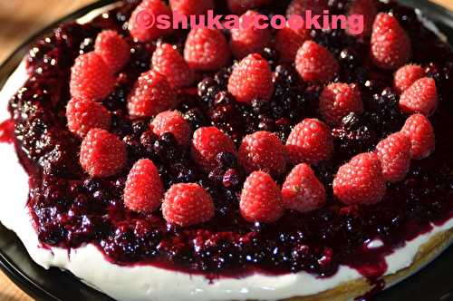 Cheesecake ricotta-mascarpone aux fruits rouges