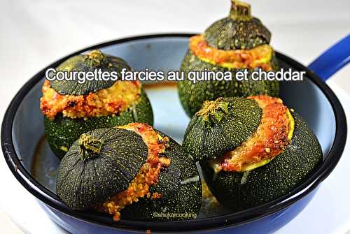 Courgettes farcies au quinoa et cheddar