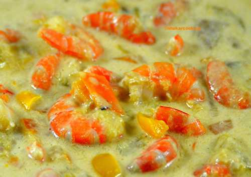 Crevettes au lait de coco et citron vert