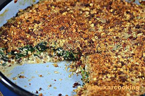 Crumble d’épinards à la ricotta et mascarpone