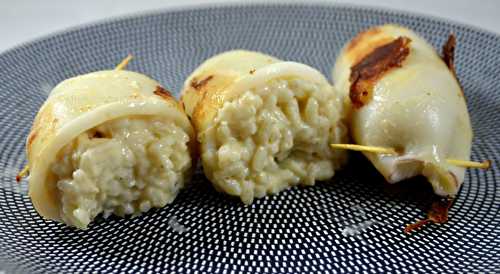 Encornet farcis au risotto aux fruits de mer