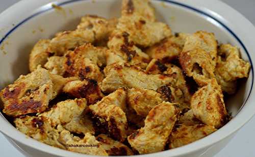 Escalopes de dindes marinées au tahina et moutarde