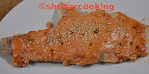 Filet de lieu noir à la tomate et au sésame - Shukar Cooking