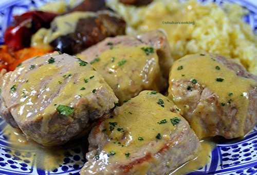 Filet de porc au miel et tahiné