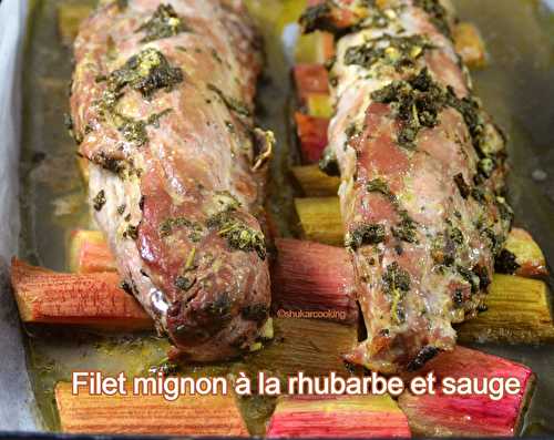 Filet mignon à la rhubarbe et sauge