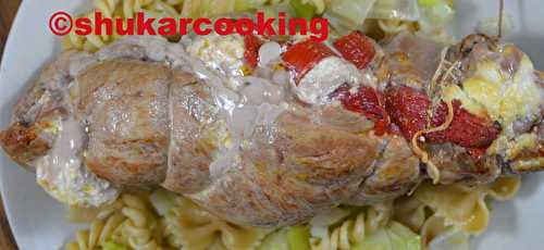 Filet mignon de porc farci au brocciu et au poivron rouge mariné - Shukar Cooking