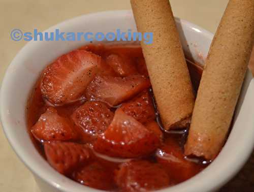 Fraises poêlées au miel