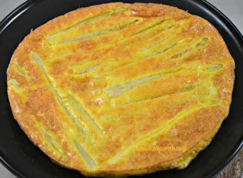 Frittata aux asperges blanches et au parmesan