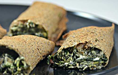 Galettes de sarrasin aux épinards et feta