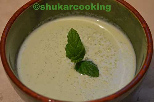 Gaspacho concombre et menthe