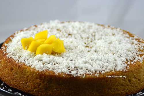 Gâteau coco mangue - Shukar Cooking