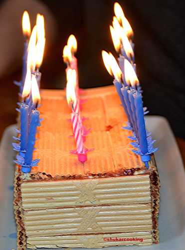 Gâteau de paille d'or à la framboise