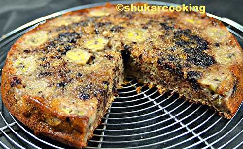 Gâteau fondant banane chocolat sans beurre - Shukar Cooking