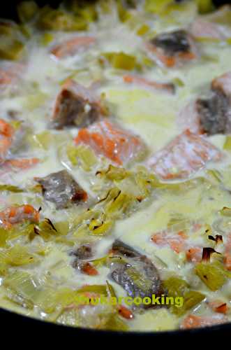 Gratin de poireaux au saumon - Shukar Cooking