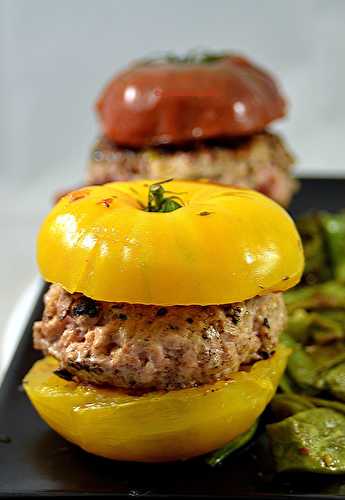 Hamburger de veau, sans gluten, insert parmesan