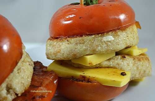 Hamburger végan chou-fleur et tomate