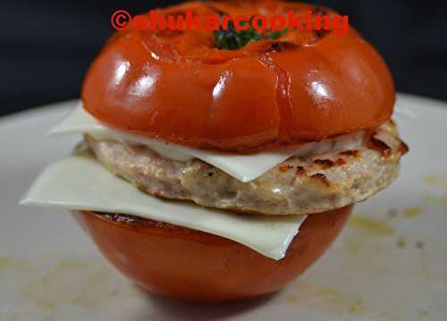 Hamburgers légers à la tomate, poulet et féta - Shukar Cooking