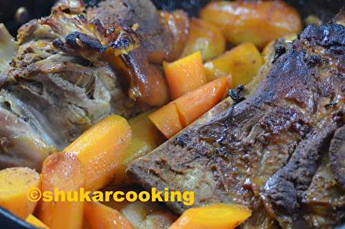 Jarret de porc confit aux épices - Shukar Cooking