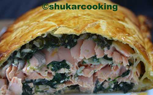 Koulibiac au saumon  et épinard - Shukar Cooking