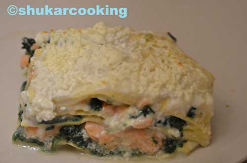 Lasagne aux épinards deux saumons et ricotta - Shukar Cooking