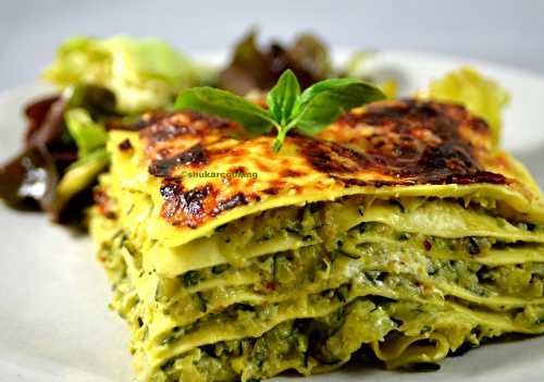 Lasagnes légères aux courgettes au chèvre et basilic