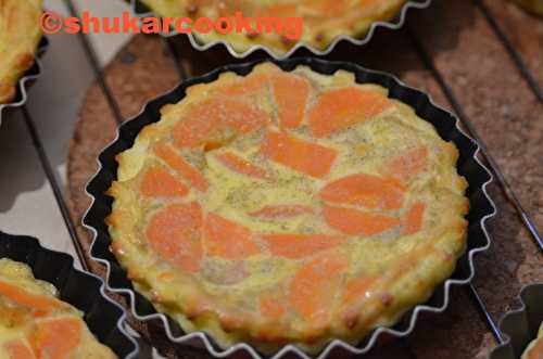 Mini quiches aux carottes et au cumin