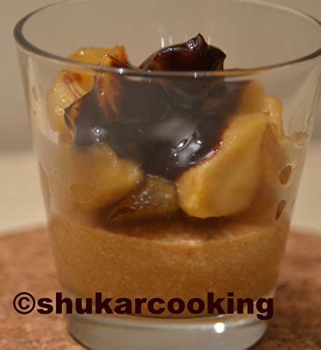 Mousse au caramel et pommes poilées - Shukar Cooking