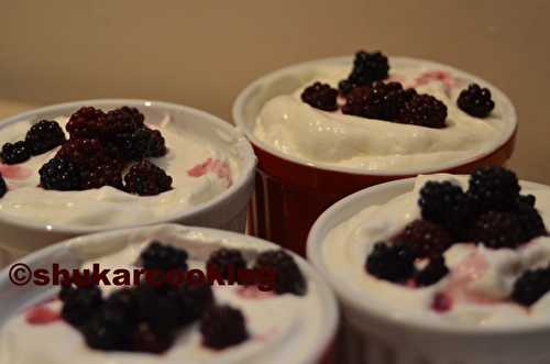 Mousse fromage blanc mascarpone et mures
