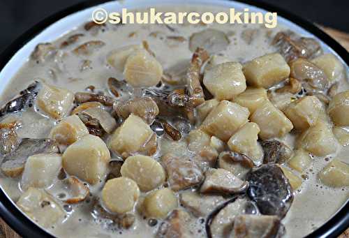 Noix de St Jacques aux champignons des bois